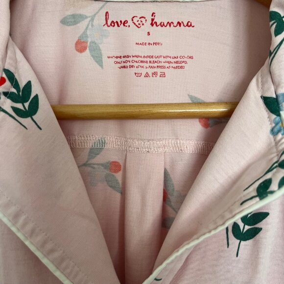 Hanna Andersson Pink Floral Pajamas | 2 Piece Set | Size S - Picture 5 of 8